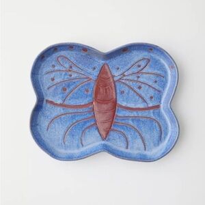UO Phoebe Butterfly Serving Tray, Blue, NIB